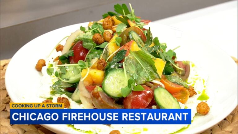 Chicago Firehouse Restaurant’s chef shares peach, tomato salad recipe on Cooking Up A