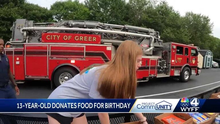 Greer, South Carolina, teen swaps birthday gifts for food donations