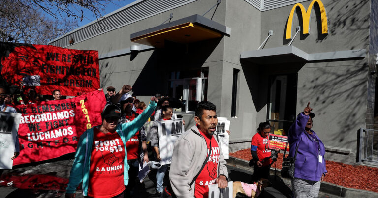Fast food workers urge more minimum wage increases