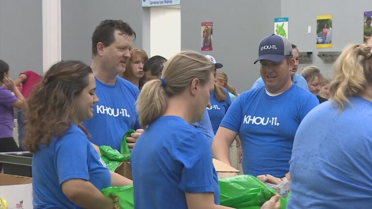 KHOU 11, their families and volunteers helped pack food for kids in Backpack Buddy